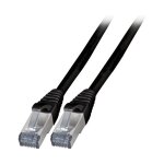 EFB RJ45 Patchkabel Cat.6A S/FTP TPE, 6KV schwarz 3m