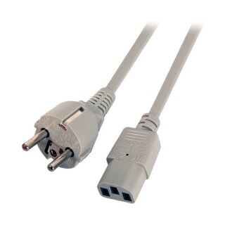 EFB Netzleitung Schutzkontakt 180 - C13 180 grau, 5,0 m, 3 x 1,00 mm