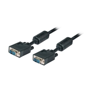 EFB SVGA/HDTV Anschlusskabel, 2x HD-DSub 15, St.-St., 10,0m, schwarz