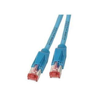 EFB RJ45 Patchkabel Cat.6A S/FTP LSZH Draka UC900 TM21 blau 15m