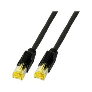 EFB RJ45 Patchkabel Cat.6A S/FTP PUR Cat.7 Rohkabel TM31 schwarz 2m