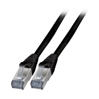 EFB RJ45 Patchkabel Cat.6A S/FTP TPE, 6KV schwarz 1m