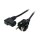 EFB Netzleitung Schutzkontakt 180 - C13 90 , schwarz, 5,0 m, 3 x 1,00 mm