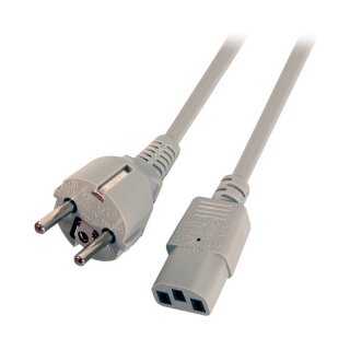 EFB Netzleitung Schutzkontakt 180 - C13 180 grau, 3,0 m, 3 x 1,00 mm