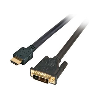 EFB HighSpeed HDMI - DVI Kabel,HDMI A - DVI 24+1 St-St 5m, schwarz