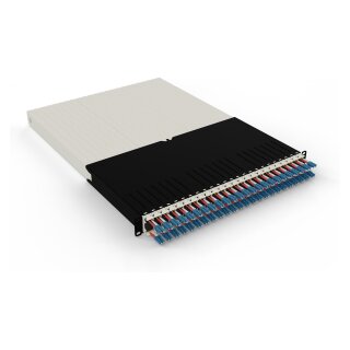 Patchbox patchbox.one Kabeleinzugssystem 30RU/OS2 (1,8 m) mit 24 Kassetten, LWL OS2, LC-LC, Kabel gelb