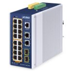 PLANET Industrial 16-Port PoE+ Managed Switch IGS-4215-16P2T