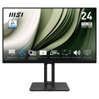 MSI PRO MP245PG Office Monitor - IPS Panel, 100Hz Höhenverstellbar (120mm)