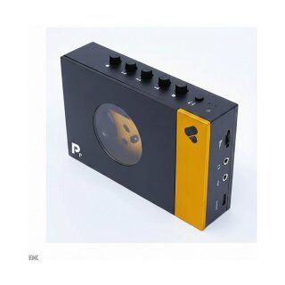 WeAreRewind Amy Tragbarer Kassettenspieler mit Bluetooth, Black Yellow