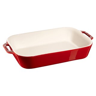 Staub Auflaufform Keramik. Kirsche. 34x24cm