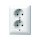 Jung AS 5020 U WW UP-Steckdose 2f für 1 UP-Dose