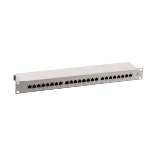EFB Patchpanel STP 24xRJ45 Cat.6A, 19 1HE, RAL7035 grau