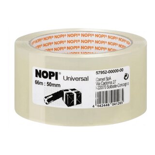 NOPI Universal (4040) Packband 50 mm x 66 m transparent