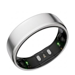 RingConn Smart Ring Gen2 für Frauen und Männer - Schlaf- und Fitness Tracking Wearable - Herzfrequenz - Zukunftssilber Größe 14
