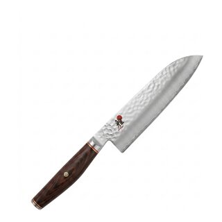 MIYABI Santoku Kochmesser, Stahl, 180 mm, silber / braun, 34074-181-0