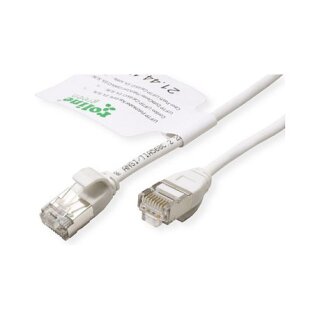 ROLINE GREEN U/FTP Patchkabel Cat.6A (Class EA), LSOH, slim, wei, 1,5 m