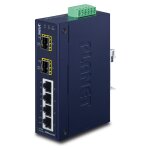 PLANET 4+2 100FX SFP Industrial Ethernet Switch (-40~75