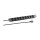 19" 1HE Steckdosenleiste 9x 2.0m ohne Schalter, schw.