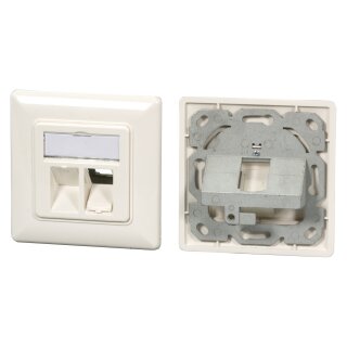 EFB Rahmenset 2-Port, für Keystones, DIN49075, weiß
