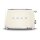 SMEG Toaster 2-Schlitz kompakt 50s Style TSF01CREU, Creme, Hochglanz
