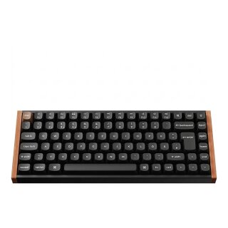 Keychron K2 HE (schwarz/holz, DE-Layout, Gateron Double-Rail Magnetic Nebula, Aluminiumrahmen)