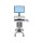 ERGOTRON Work-Fit-C single LCD Card LD sit-stand bis 68,6cm 27 Zoll VESA 75x75 100x100mm max.12,3kg Anhebung bis 63cm