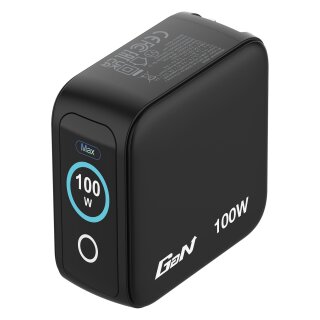 Verbatim Mini GaN Charger 3 Port 100W w Display (EU/UK/US)