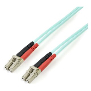StarTech 10Gb Aqua LC/LC Duplex 50/125 Multimode LSZH Fiber Cable