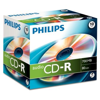 1x10 Philips CD-R 80Min Audio JC