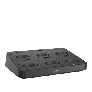 GIGASET Multicharger PRO 6 Ladepltze fr Mobilteile anpassbar mit optionalen Snap-in-Modulen fr S700H R700H R700H protect SL800H
