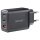 Intenso Power Adapter W65ACC Gan, Schwarz 65 Watt Netzteil, Zwei USB-C Anschlüsse und einem USB-A Anschluss