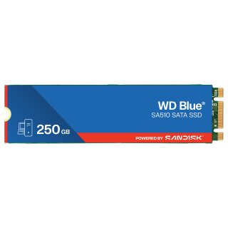 M.2 WD Blue SA510 SSD 250GB M.2 2280 SATA III 6Gb/s internal single-packed