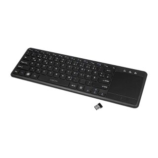 Logilink Tastatur Wireless mit Touchpad, 2,4 GHz, schwarz