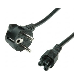 VALUE Netzkabel, 3pol. Notebook-Buchse, schwarz, 0,8 m