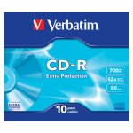 1x10 Verbatim CD-R 80 700MB 52x Data Life Slim Case