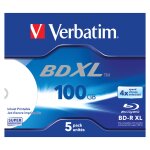 1x5 Verbatim BD-R Blu-Ray 100GB 4x Speed wide printable JC
