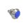 Drucktaster zum Einbau 12 mm 2 x Schraubklemme blau