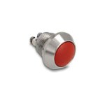 Drucktaster zum Einbau 12 mm 2 x Schraubklemme rot