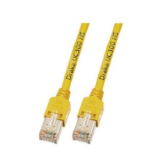 EFB RJ45 Patchkabel Cat.5e SF/UTP LSZH Draka UC300 TM11 gelb 1,5m