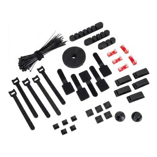 Sharkoon OfficePal Cable Organizer (schwarz, 136-teilig)