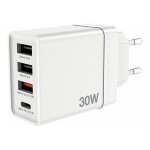 Verbatim Ladegert 30W, 1x USB-C , 3x USB-A (wei, PD 3.0,...