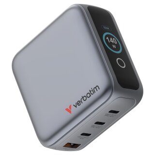 Verbatim Mini GaN Charger 140W with Display