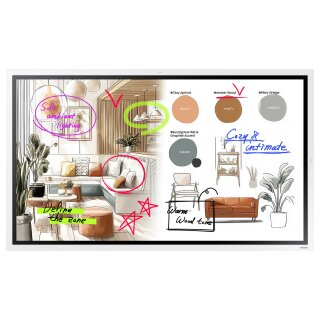 138,7cm/55" (3840x2160) Samsung WM55FX 16:9 4K VA 9,5ms HDMI USB-C USB LAN WLAN Bluetooth VESA Speaker Touch 12/7 White Gray