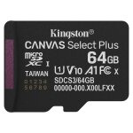 CARD Kingston 64GB micsdxc Canvas Select Plus Gen3 100R...