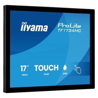 43,0cm/17" (1280x1024) iiyama ProLite TF1734MC-B8X 5:4 TN 5ms 75Hz HDMI DisplayPort VGA VESA Touch Black