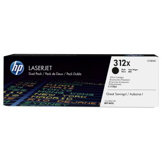 HP # 312X CF380XD black Hohe Kapazität - Doppelpack
