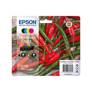 Epson Tinte 503 C13T09Q64020 4er Multipack (BKMCY) bis zu 210 Seiten