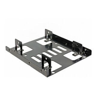 Einbaurahmen HDD/SSD 2x 2.5" auf 3.5