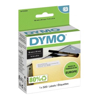 Dymo Removable Multi purpose Labels Schwarz - Weiß 500Stück(e) selbstklebendes Etikett