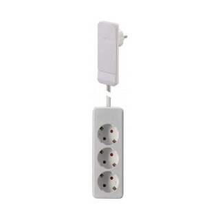 BACHMANN SmartPlug Flachstecker, mit 3x Schutzkontakt Steckdosenleiste, wei, 1,6 m